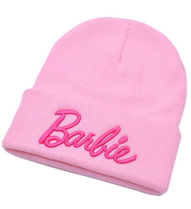 Cutie Pie Barbie beanie and Earring set .