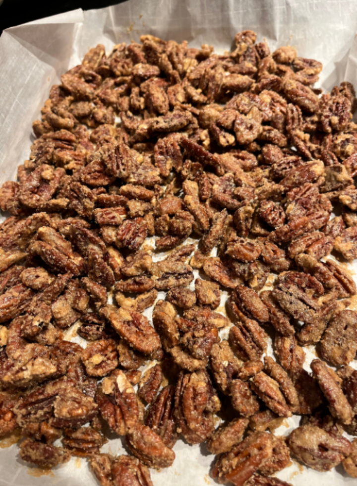 Candied" Cinnamon Sugar Pecans"