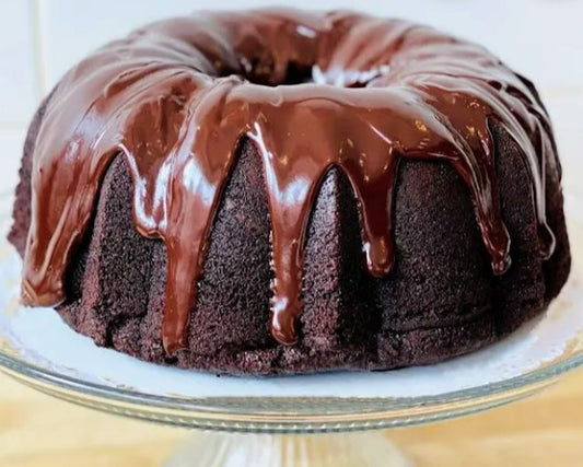 Double Fudge Chocolate Bundt Cake. Moist and delicious